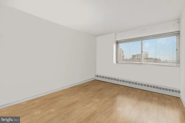 an empty room with a window