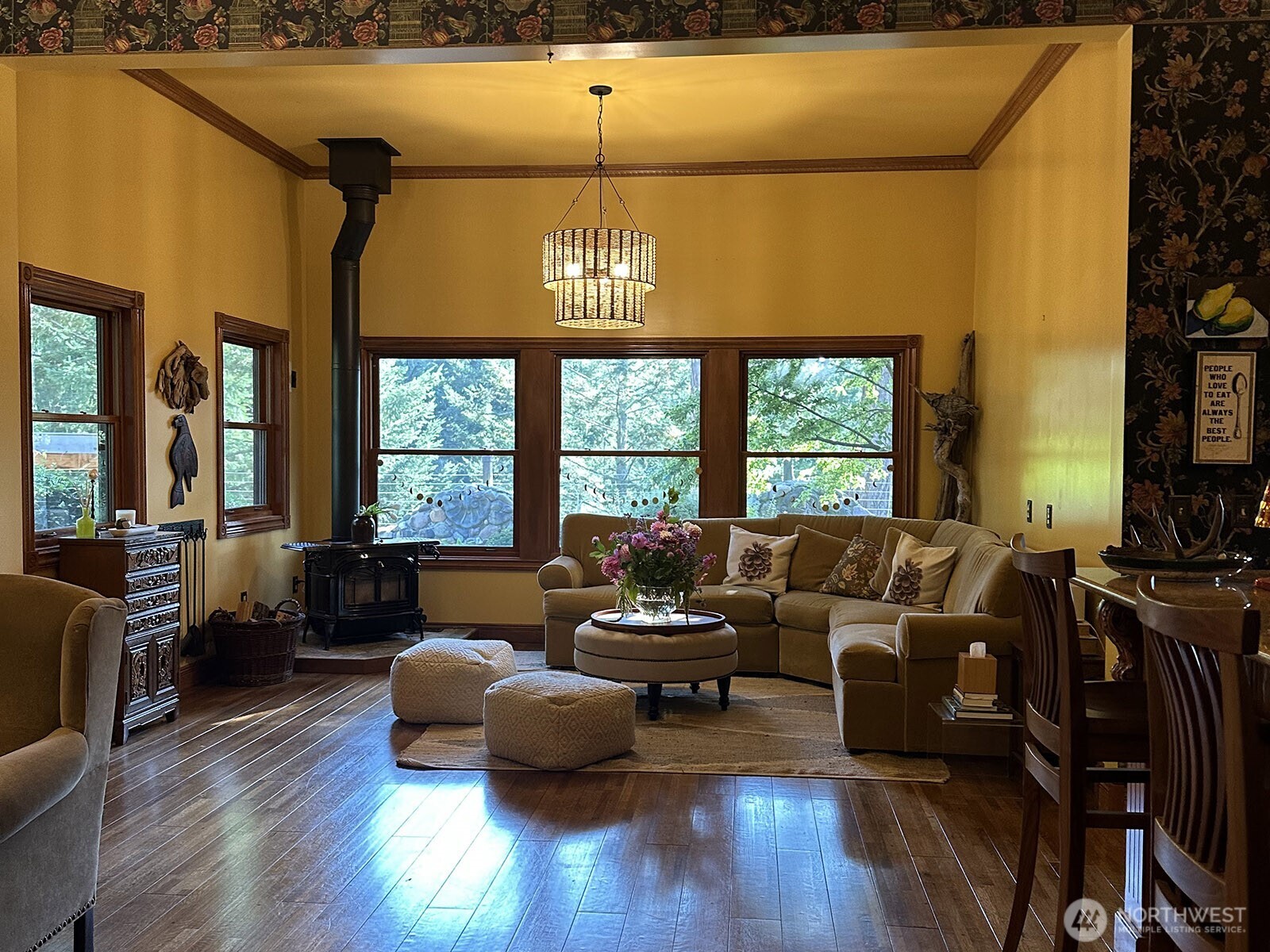 1656 Eagle Ridge Road Orcas Island, WA 98245 - Photo 22 of 40 a living room with furniture and a large window