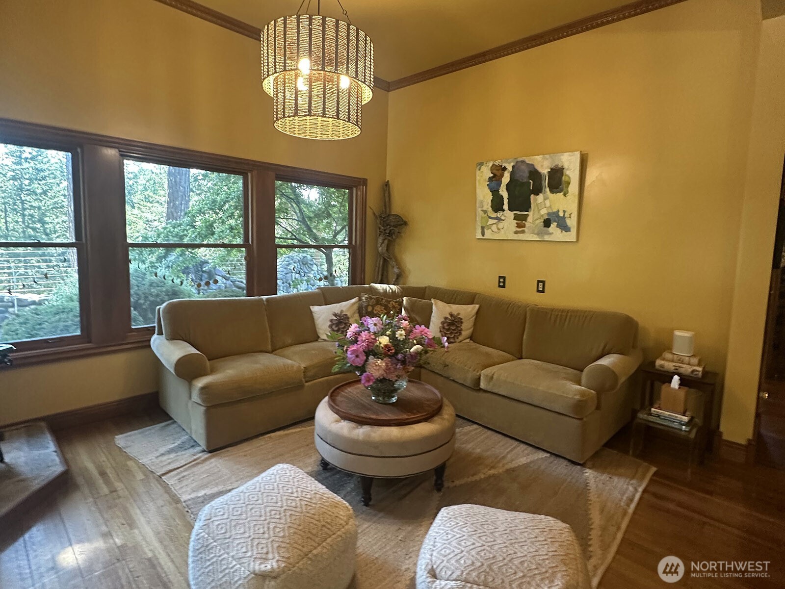 1656 Eagle Ridge Road Orcas Island, WA 98245 - Photo 24 of 40 a living room with furniture and a large window