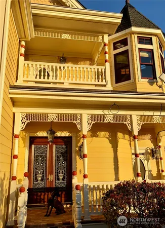 a view of a building with a window