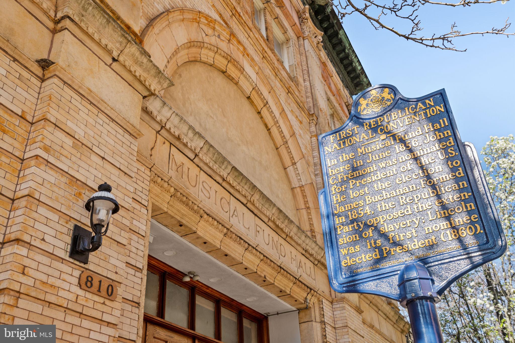 802 Locust Street, Unit 201 Philadelphia, PA 19107 - Photo 48 of 53 Historic site of the first GOP convention.