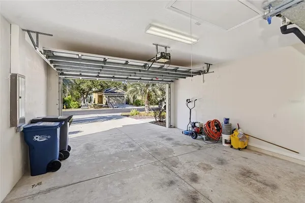 a view of a backyard with a garden