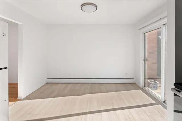 a view of a bathtub in a room