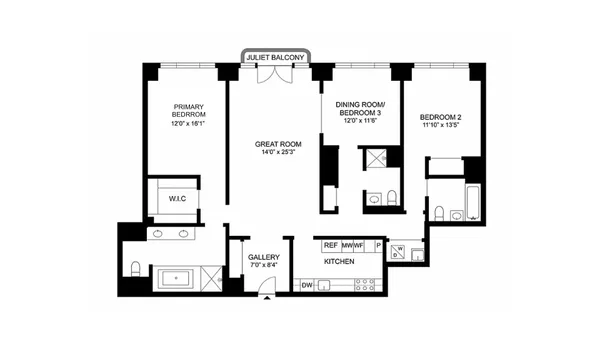 a view of a living room with a wall