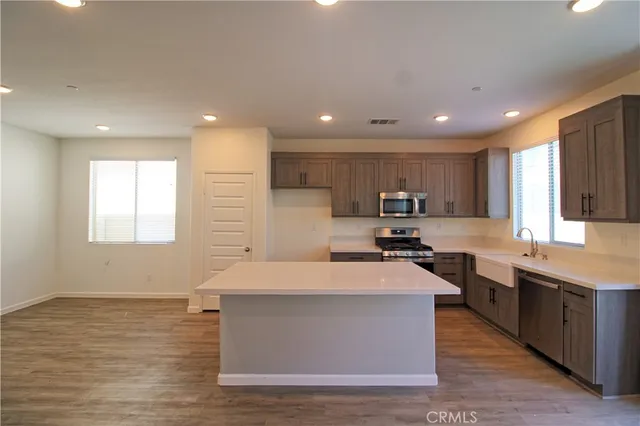 an empty room with a window