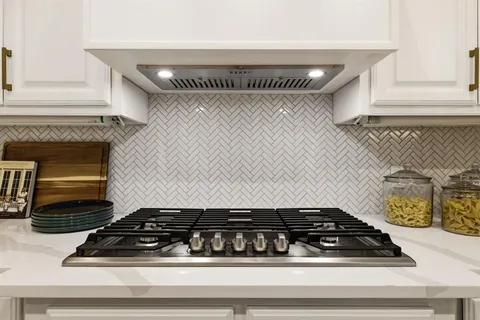 a close up of a stove