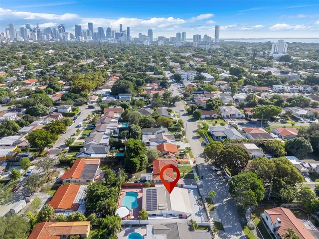 an aerial view of city