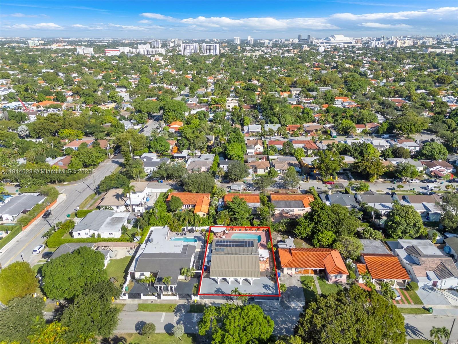1861 Southwest 19th Street Miami, FL 33145 - Photo 33 of 38 an aerial view of residential houses with outdoor space and trees
