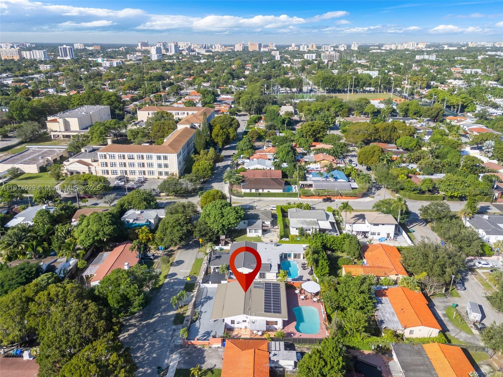 1861 Southwest 19th Street Miami, FL 33145 - Photo 35 of 38 an aerial view of residential building and parking space
