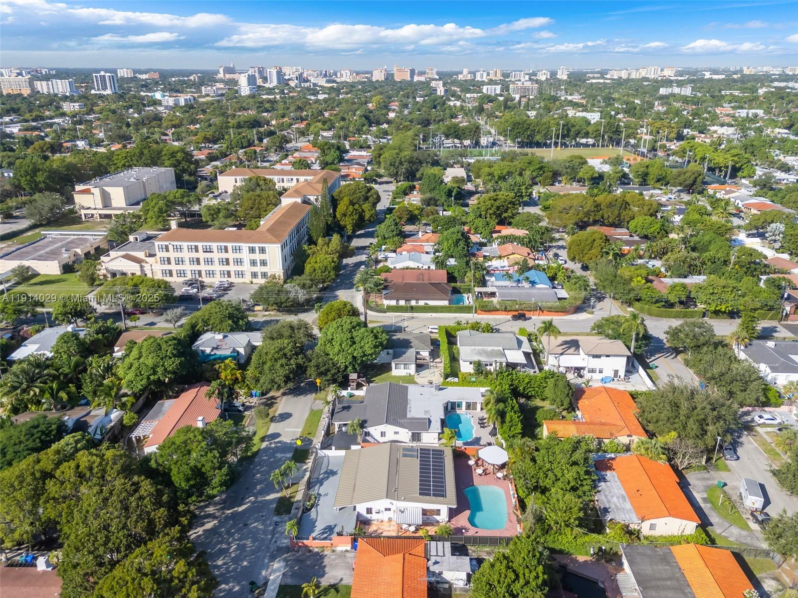 1861 Southwest 19th Street Miami, FL 33145 - Photo 36 of 38 an aerial view of a city with lots of residential buildings
