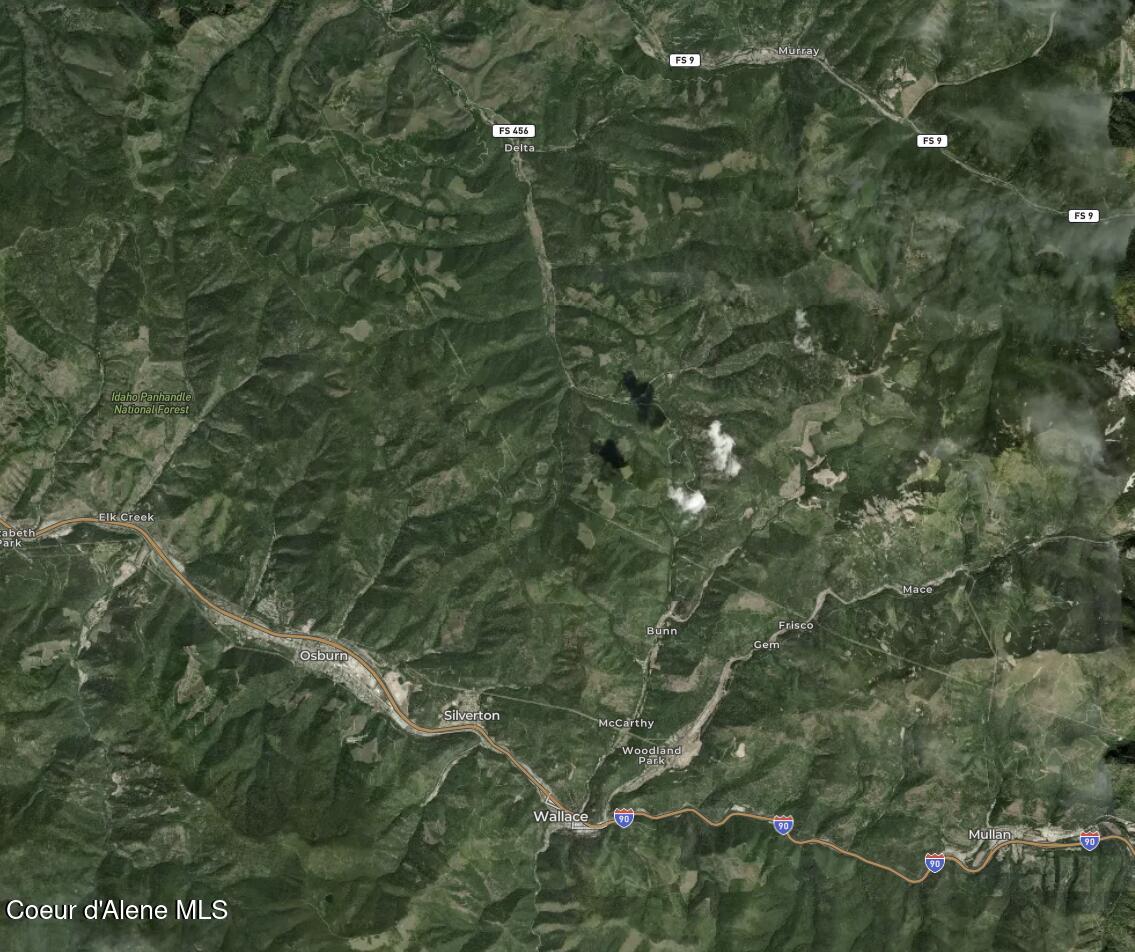 Nna Beaver Creek Road Wallace, ID 83873 - Photo 53 of 57 Aerial w: Wallace and w:o parcel lines