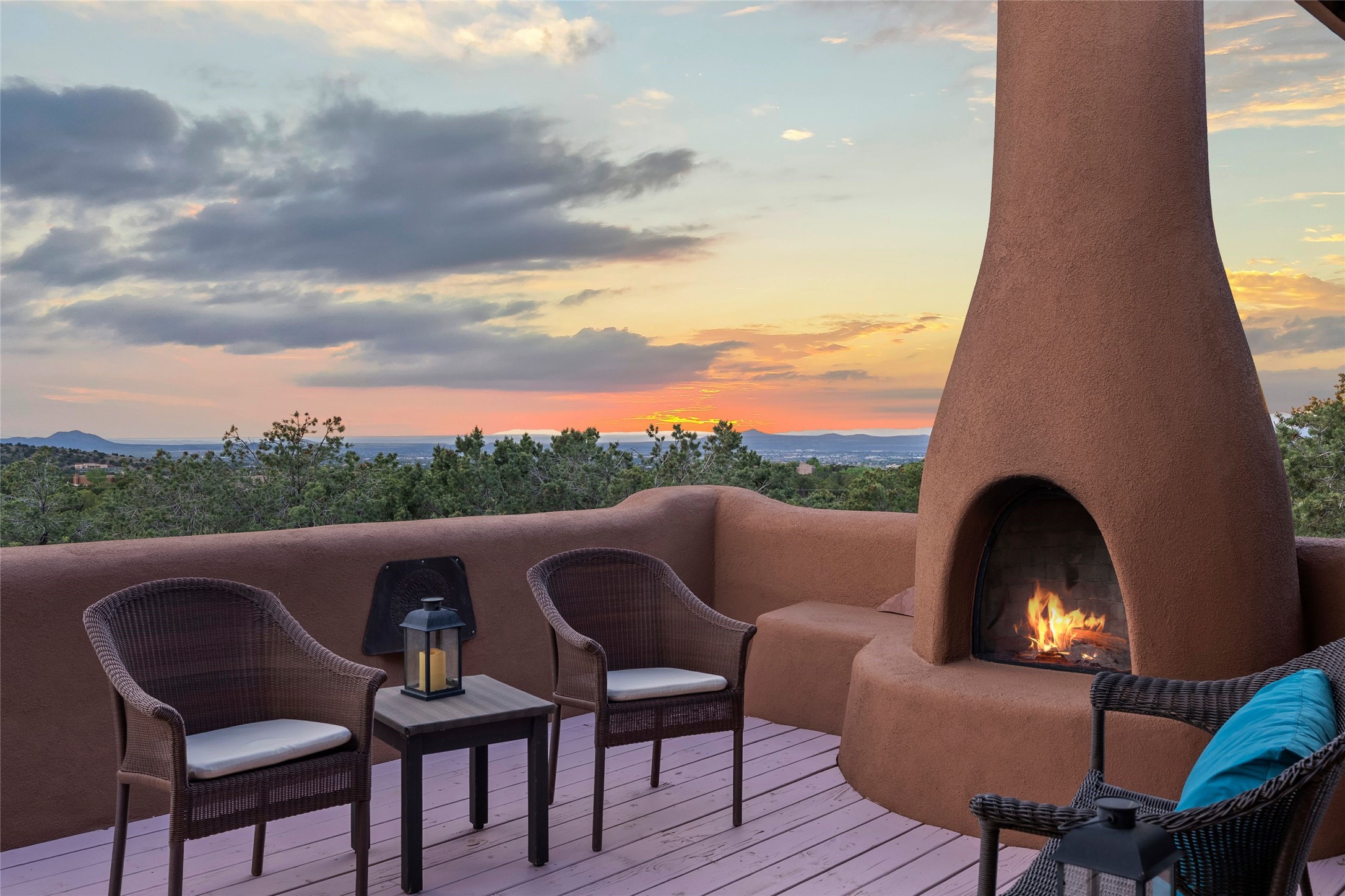 15 Cielo Cumbre Road Santa Fe, NM 87505 - Photo 24 of 46 Upper Deck with View