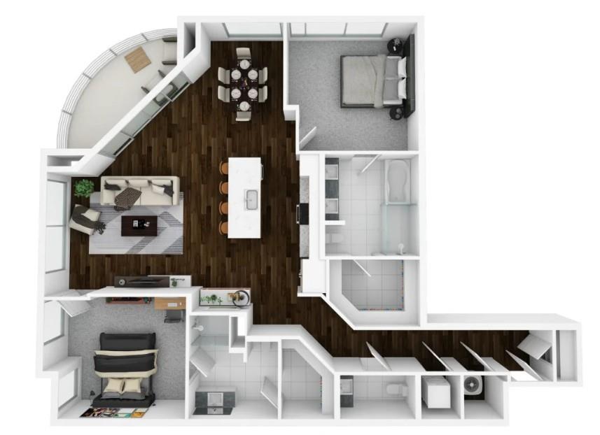 1000 Park Avenue Northeast, Unit 1904 Atlanta, GA 30326 - Photo 37 of 37 a picture of a living room with a table and chairs