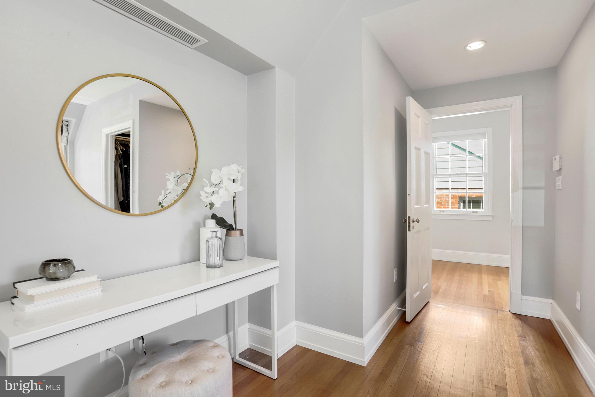 3501 30th Street Northwest Washington, DC 20008 - Photo 14 of 41 Primary bedroom leads out to hallway, lovely spot