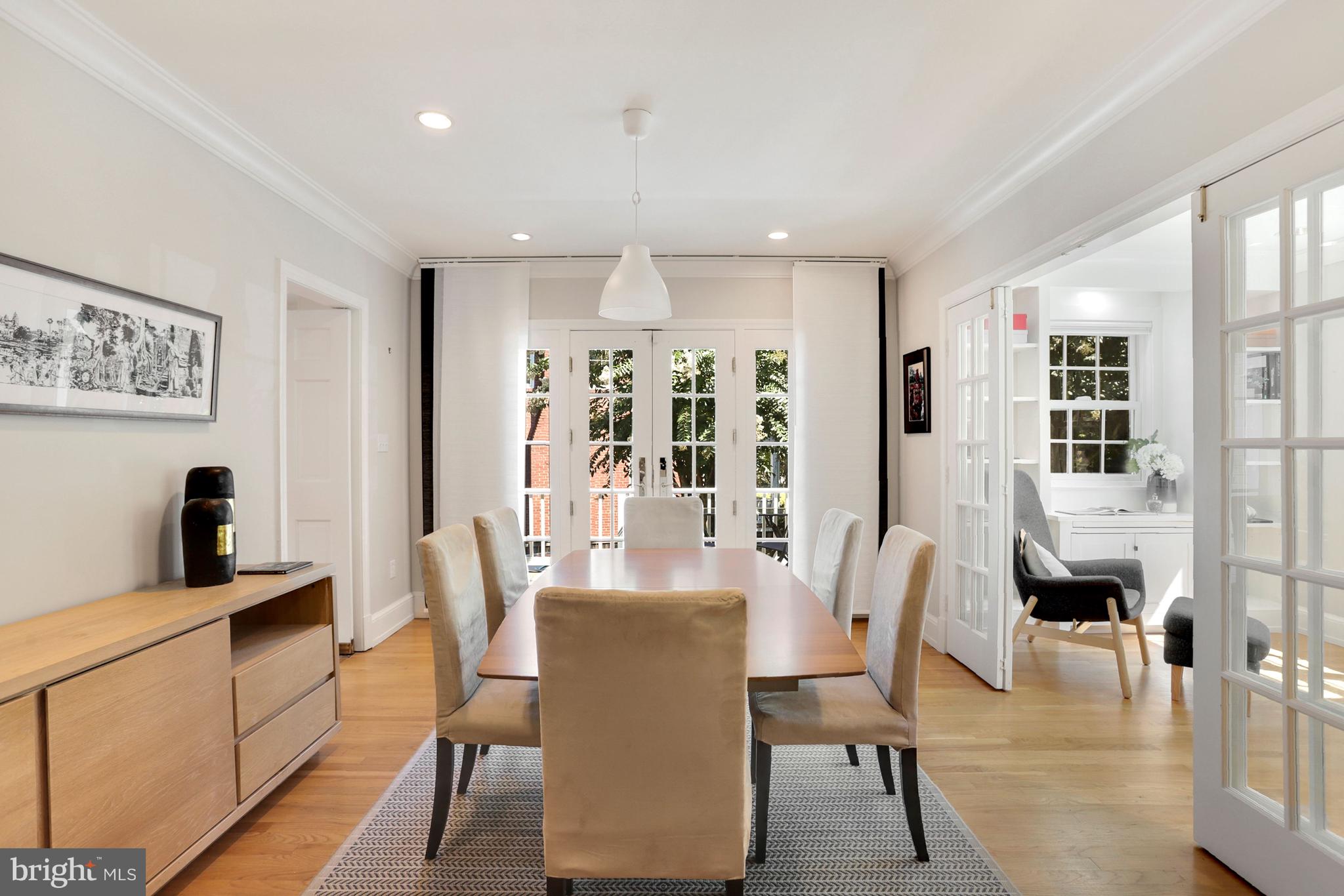 3501 30th Street Northwest Washington, DC 20008 - Photo 4 of 41 Dining Room central heart of the house, & garden