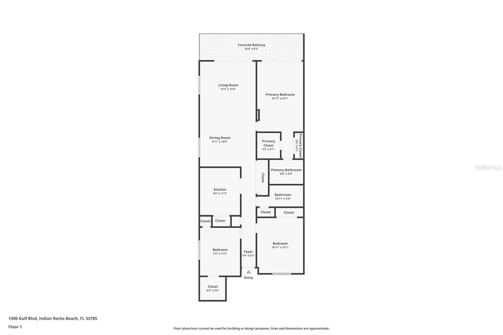 1300 Gulf Boulevard, Unit 301 Indian Rocks Beach, FL 33785 - Photo 24 of 46 a picture of floor plan