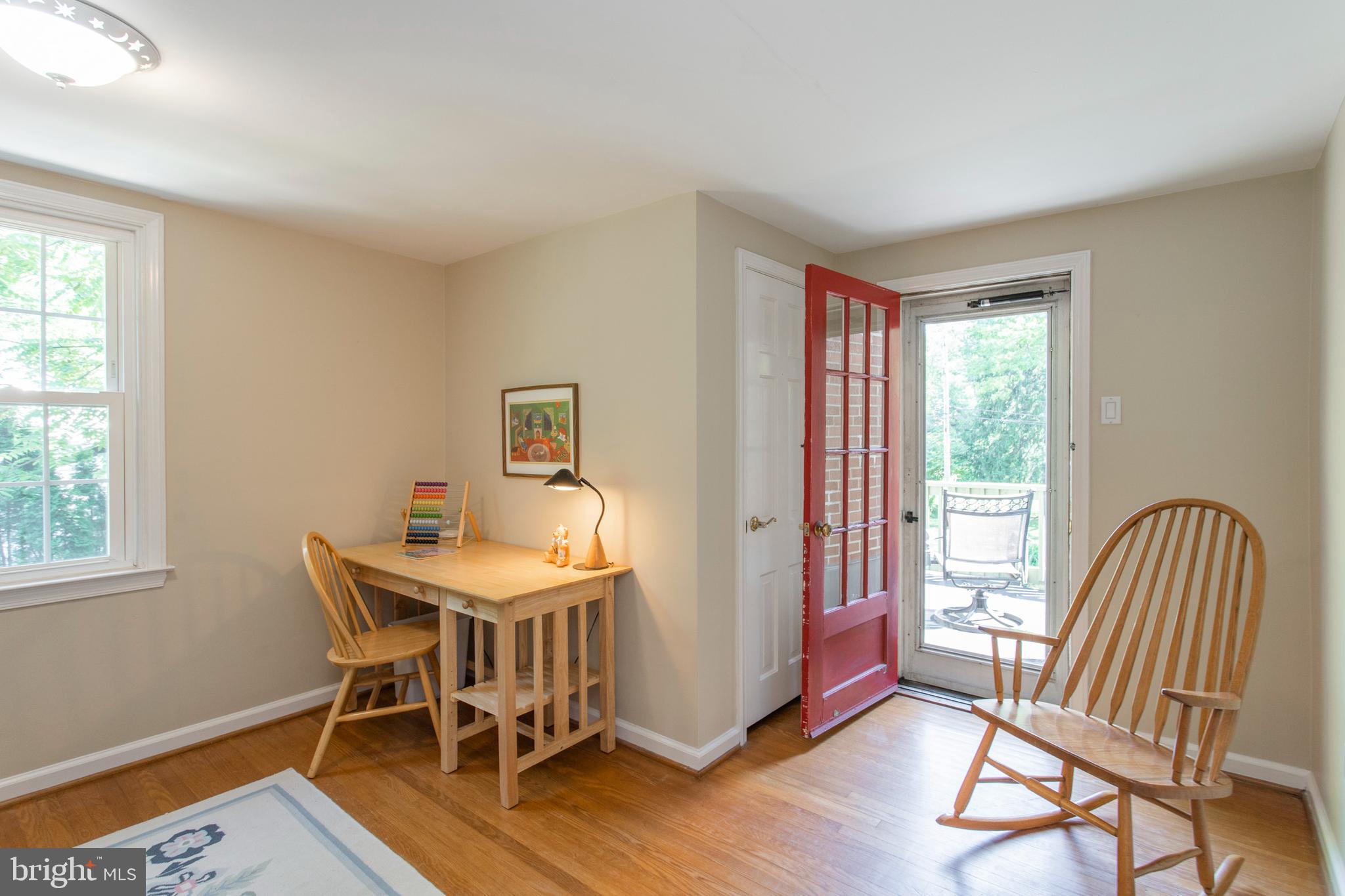 603 Laverock Road Glenside, PA 19038 - Photo 37 of 72 Charming third bedroom w door to patio deck!