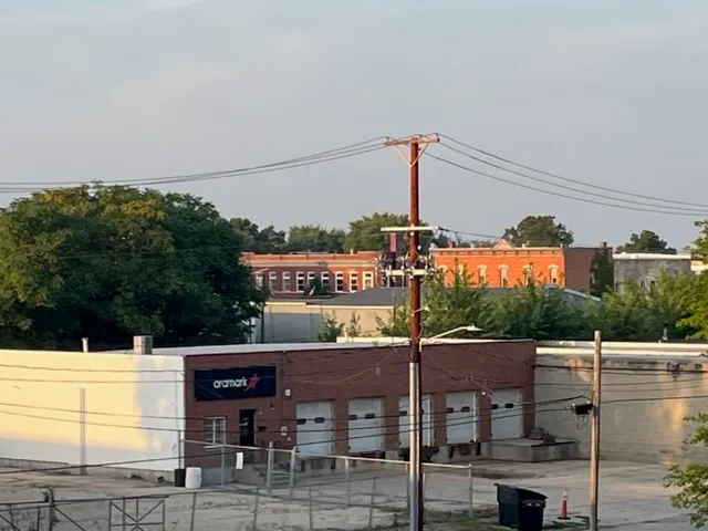 a view of building with an outdoor space