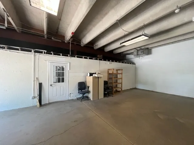 a view of a garage