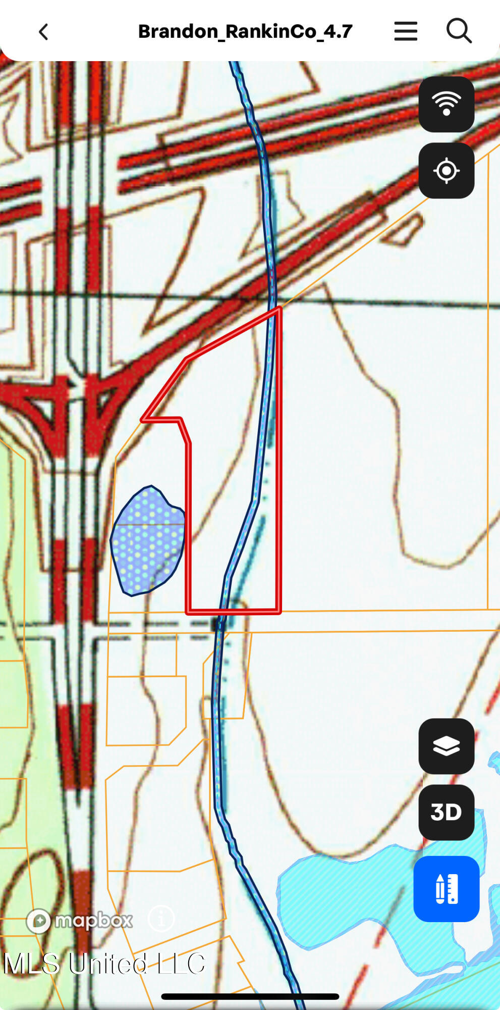 0 Boyce Thompson Drive Brandon, MS 39042 - Photo 14 of 14 Brandon_topo w/ wetlands
