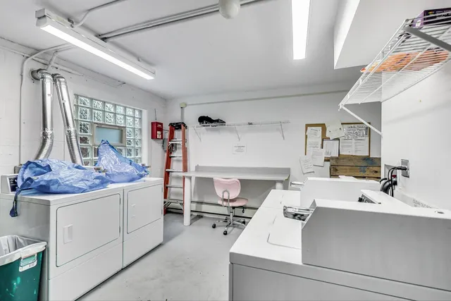 a room with storage and utility