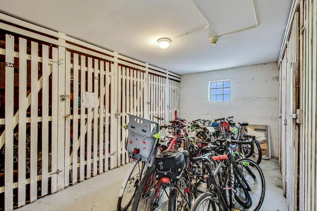 a view of a bike storage