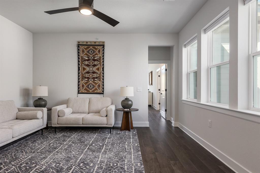 3907 Tilley Street Austin, TX 78723 - Photo 14 of 26 a living room with furniture and wooden floor