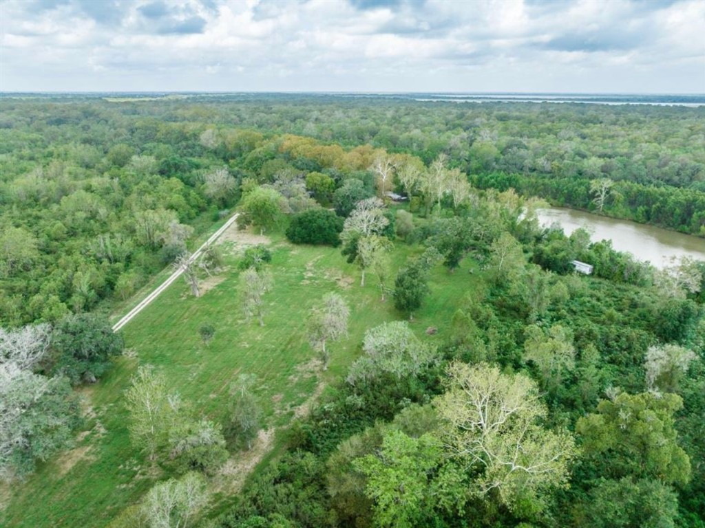 464 River Road Angleton, TX 77515 - Photo 42 of 45 an aerial view of residential houses with outdoor space and trees