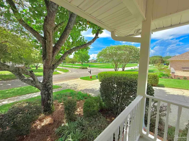 a view of a yard with an outdoor space