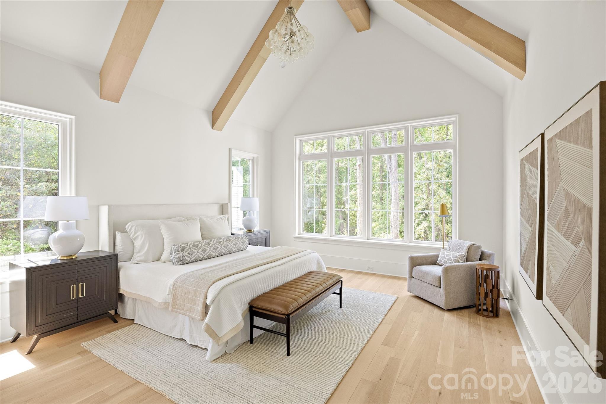 4628 Water Oak Road Charlotte, NC 28211 - Photo 17 of 43 a bedroom with a bed and a couch