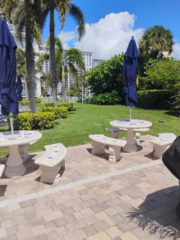 front view of a building with a street