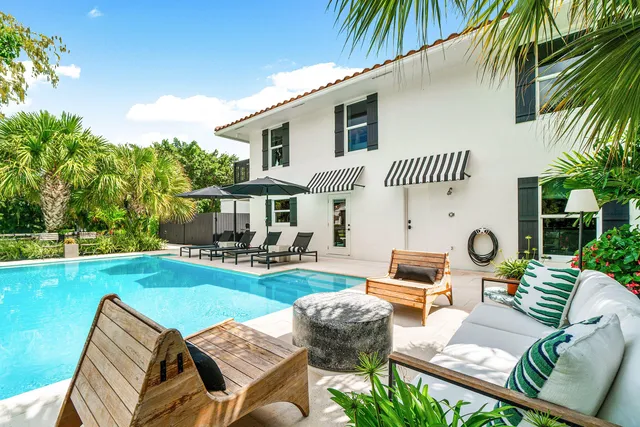 a view of porch with seating space