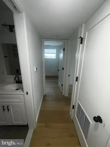 a view of hallway with stairs