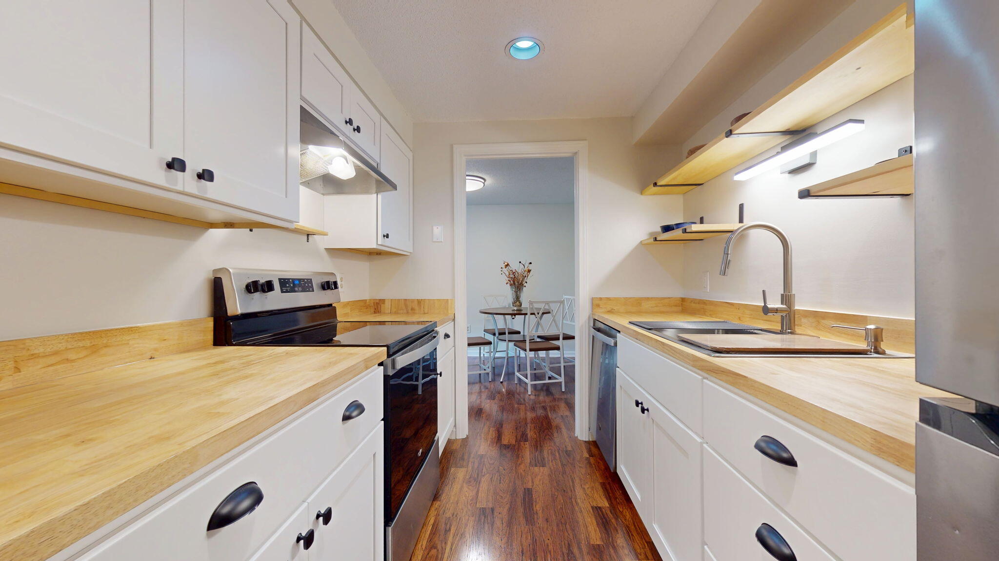 Modernized galley kitchen
