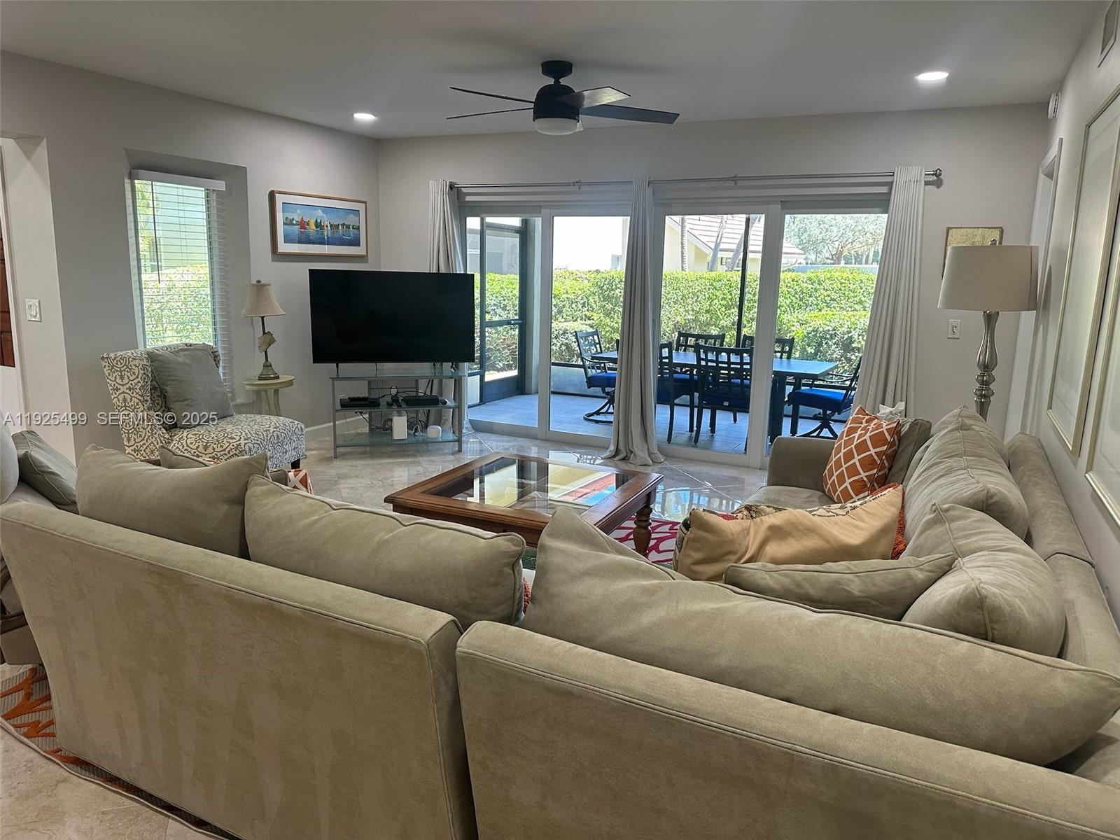 4161 South Us Highway, Unit G2 Jupiter, FL 33477 - Photo 22 of 62 a living room with furniture and a flat screen tv