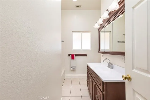 a view of a yard with an ocean