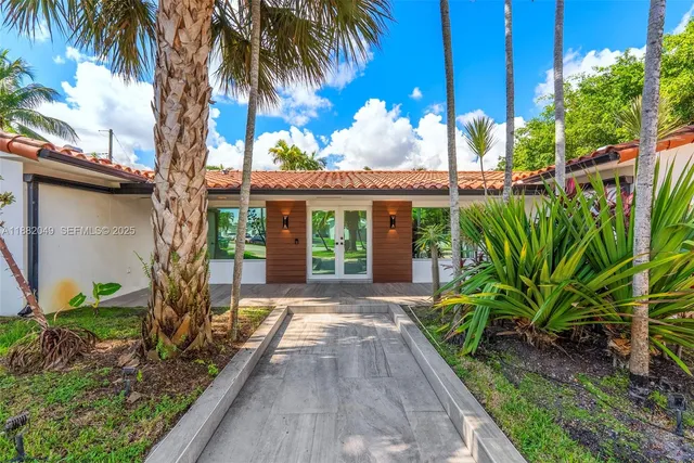 a view of a house with a patio