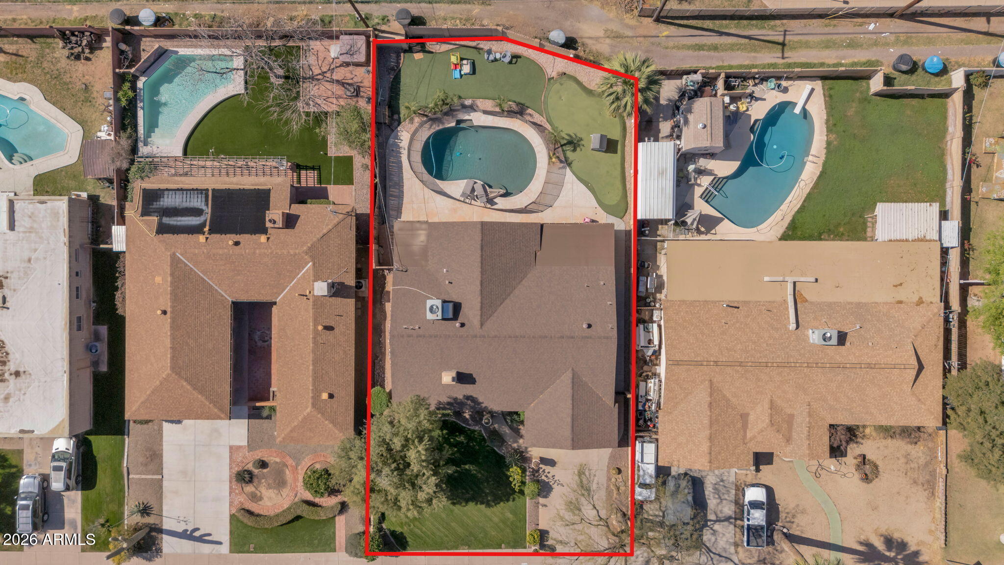 4546 North 34th Place Phoenix, AZ 85018 - Photo 27 of 29 an aerial view of residential houses with outdoor space