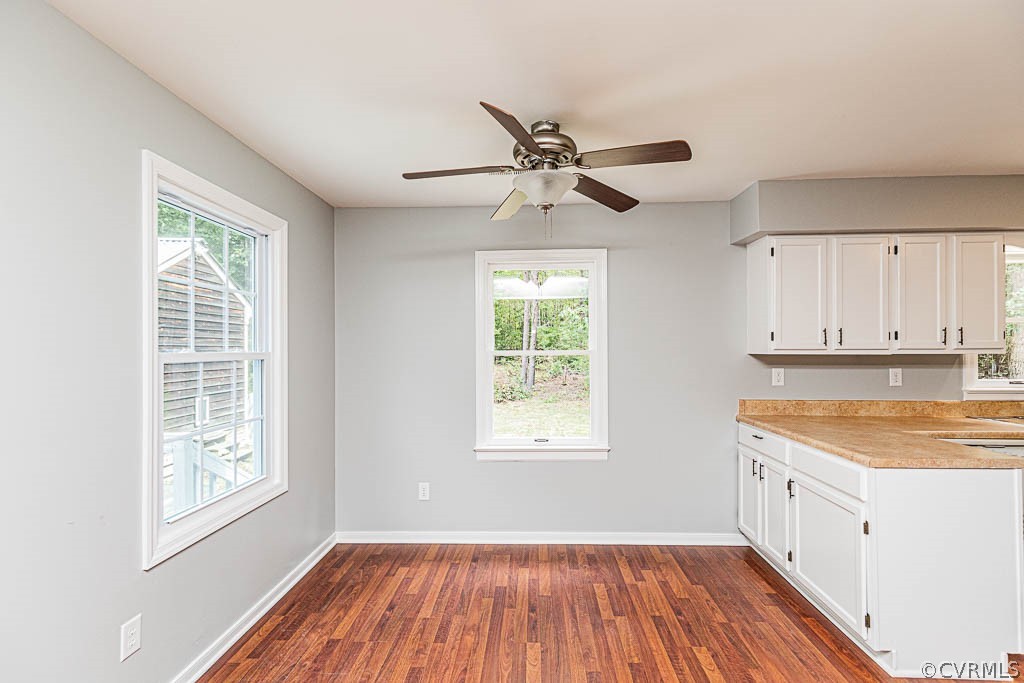 2550 Bethany Church Road Bumpass, VA 23024 - Photo 14 of 39 EAT-IN KITCHEN W/ NEW FLOORING, CEILING FAN, FRESH