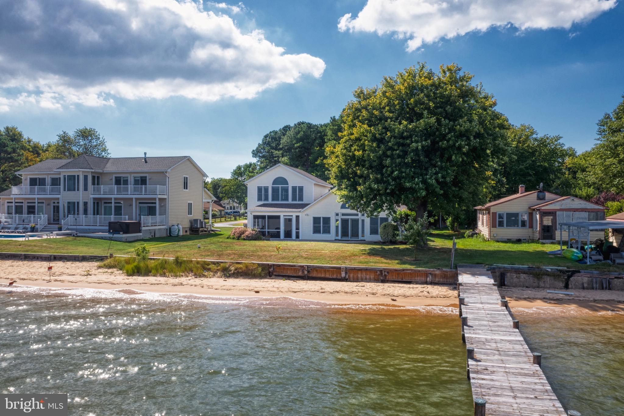 153 Allegany Road Stevensville, MD 21666 - Photo 2 of 46 Sandy beach and bulkhead