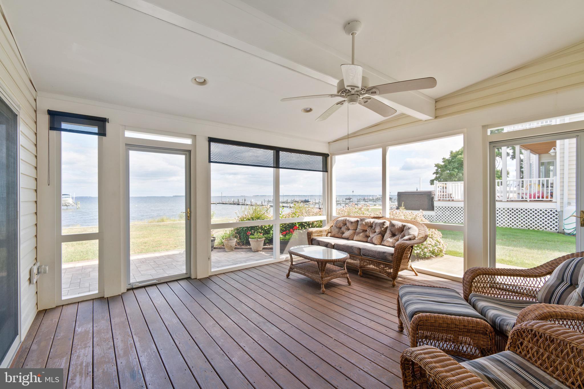 153 Allegany Road Stevensville, MD 21666 - Photo 23 of 46 Fabulous screened in porch, views of Eastern Bay