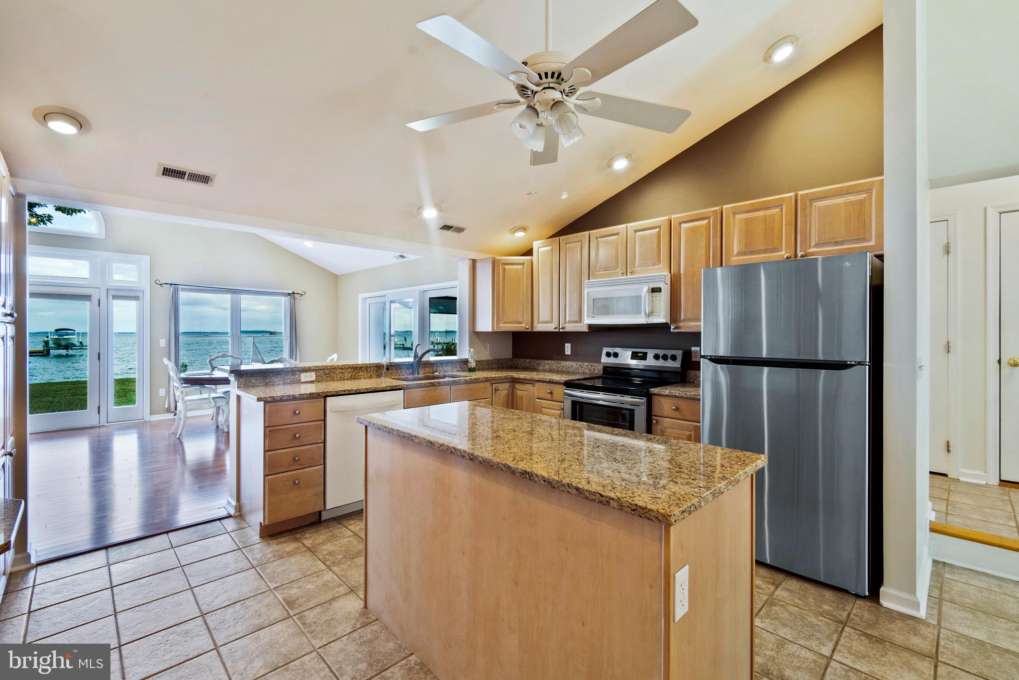 153 Allegany Road Stevensville, MD 21666 - Photo 8 of 46 Kitchen with granite counters and tile floors