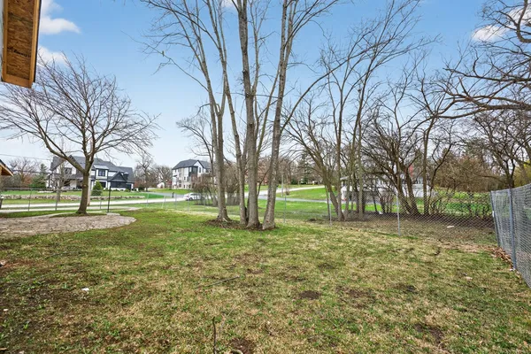 a view of a park with tree s