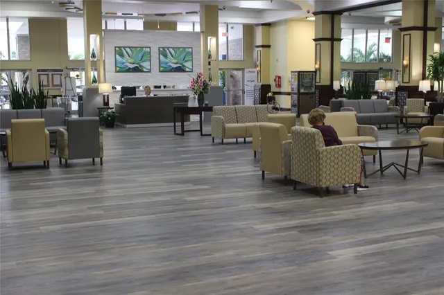 a view of a swimming pool and outdoor space