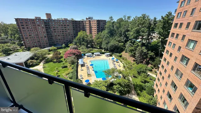 a city view from a balcony