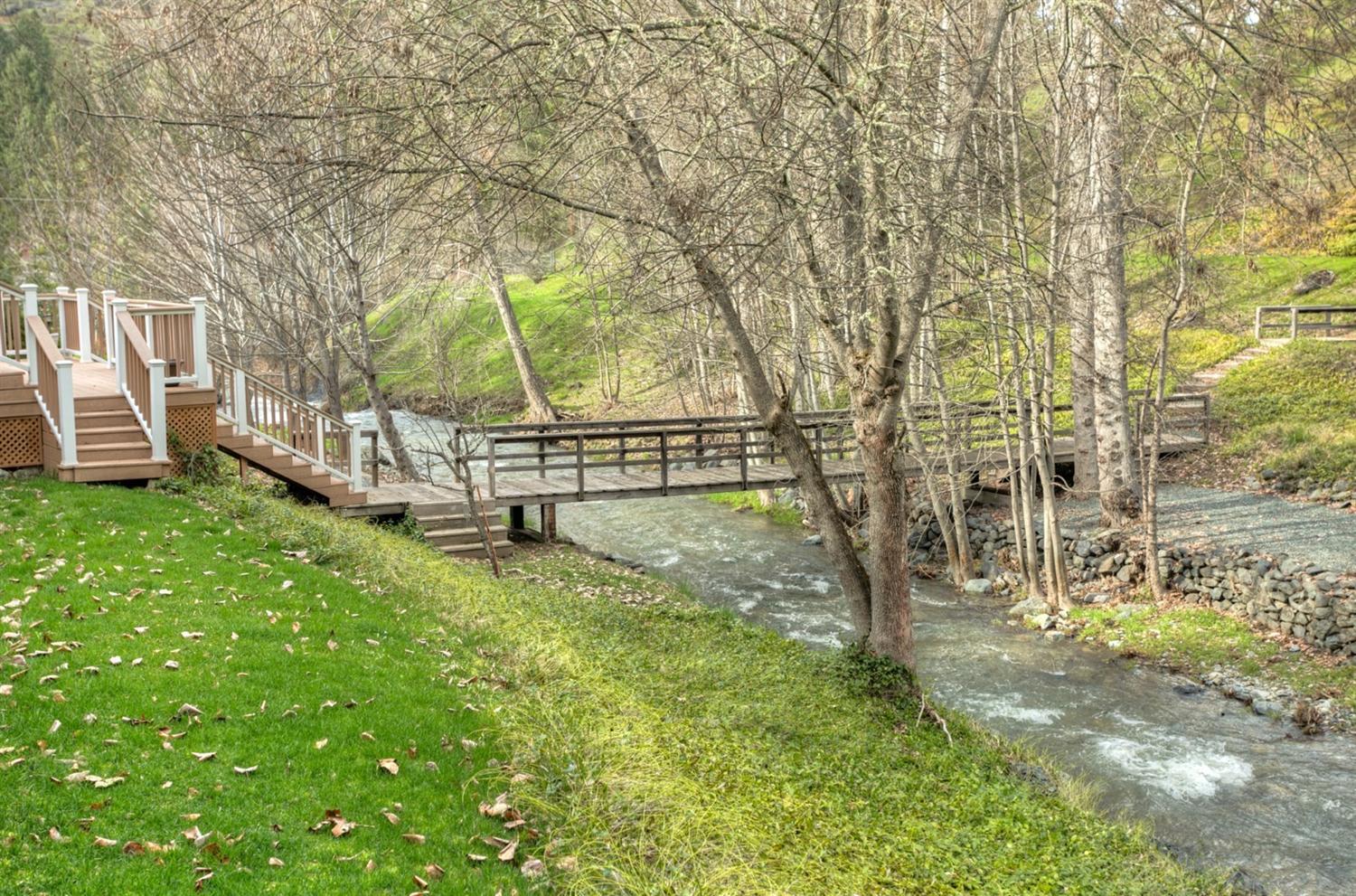 9871 Upper Applegate Road Jacksonville, OR 97530 - Photo 25 of 33 Bridge over Beaver Creek to the fenced i