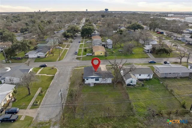 an aerial view of a city