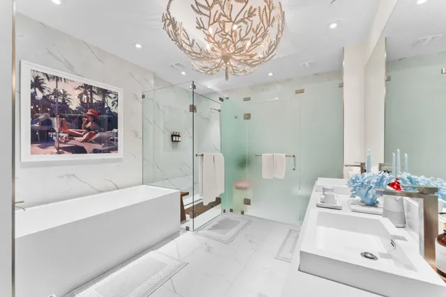 a view of a street with a building in the background