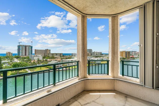 a view of balcony with city view