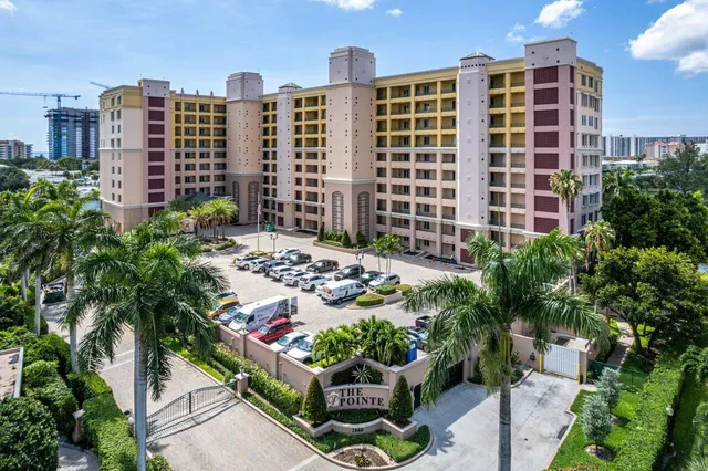 a view of a city with tall buildings